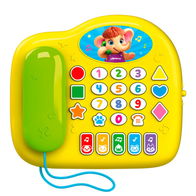 Телефончик-умняшка Мамонтенок Азбукварик 3432 1